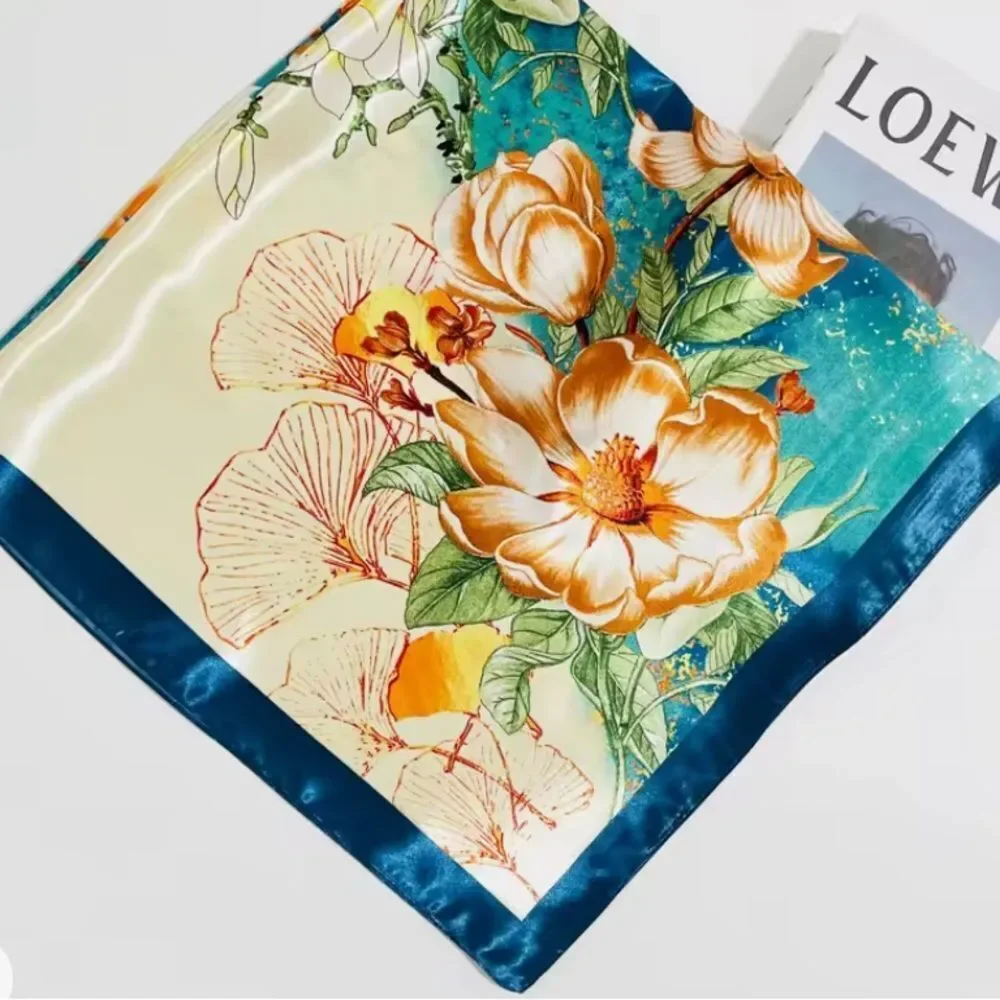 Elegant Multicolor Scarf feels like silk, but is polyester